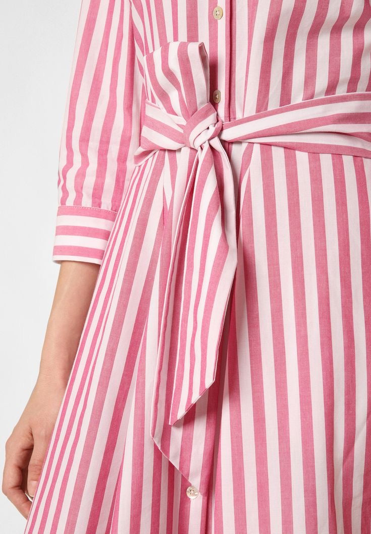 Robe Chemise Longue Rayée – Élégance Décontractée