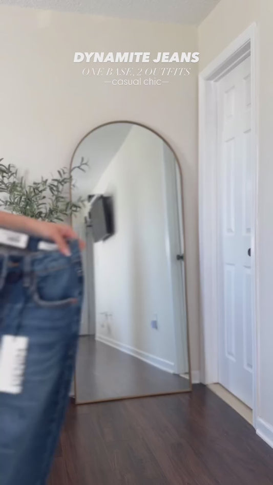 JEANS DROIT STYLE VINTAGE - BLEUS DÉLAVÉ